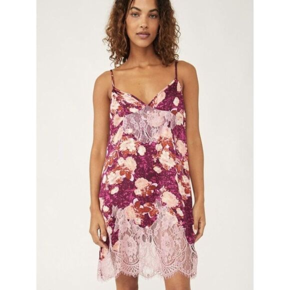 NEW Intimately by Free People Women’s XS Sun Fade Slip Dress Jewel Combo - Picture 4 of 15